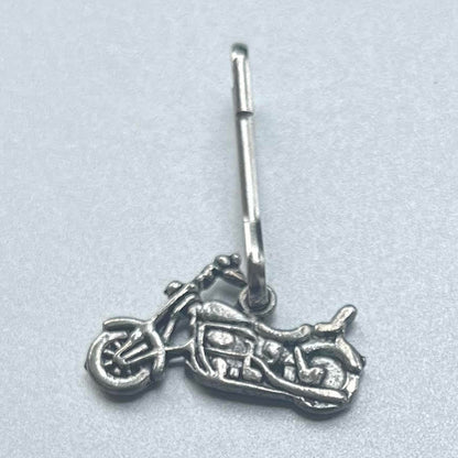 Silvertone Motorcycle Zipper Pull