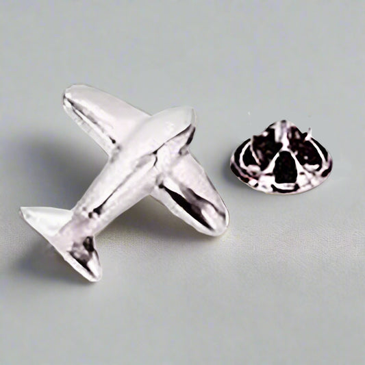 Silvertone Small Airplane Pin